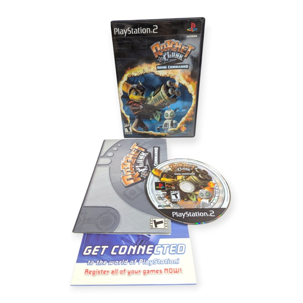 Sony PlayStation 2 Ratchet & Clank Going Commando PS2 Game CIB Black Label